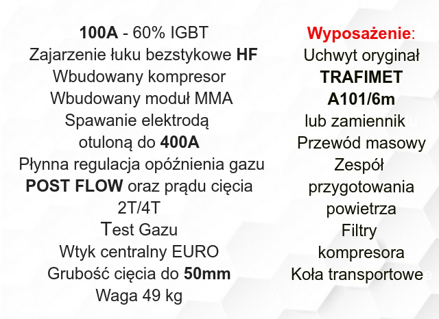 Trafilux Plazma 110 Kompresor MMA