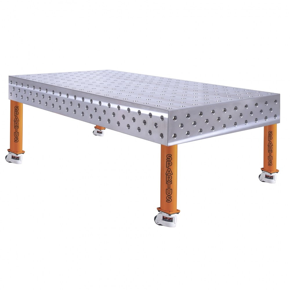 Stół spawalniczy FERROS 3D 2000 x 1000 x 200 nogi z kołami