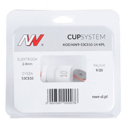 CUPSYSTEM - zestaw 9/20 dysza kielich #10 [na elektrodę 2.4]
