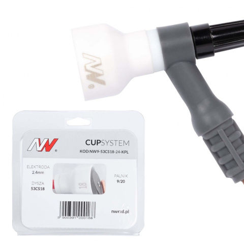 CUPSYSTEM - zestaw 9/20 dysza kielich #18 [na elektrodę 2.4]
