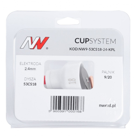 CUPSYSTEM - zestaw 9/20 dysza kielich #18 [na elektrodę 2.4]