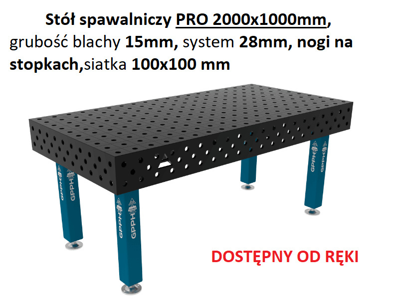 Stół spawalniczy GPPH PRO 2000 x 1000 mm