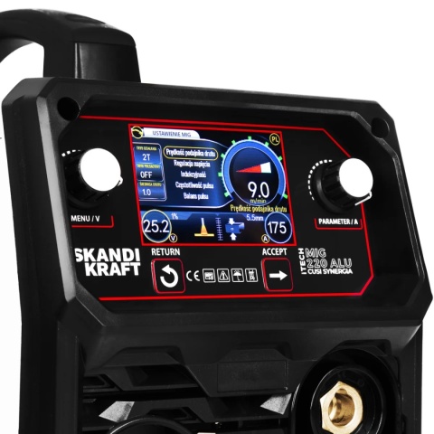 Spawarka Migomat SKANDI KRAFT iTECH MIG 220 Alu CuSi Synergia